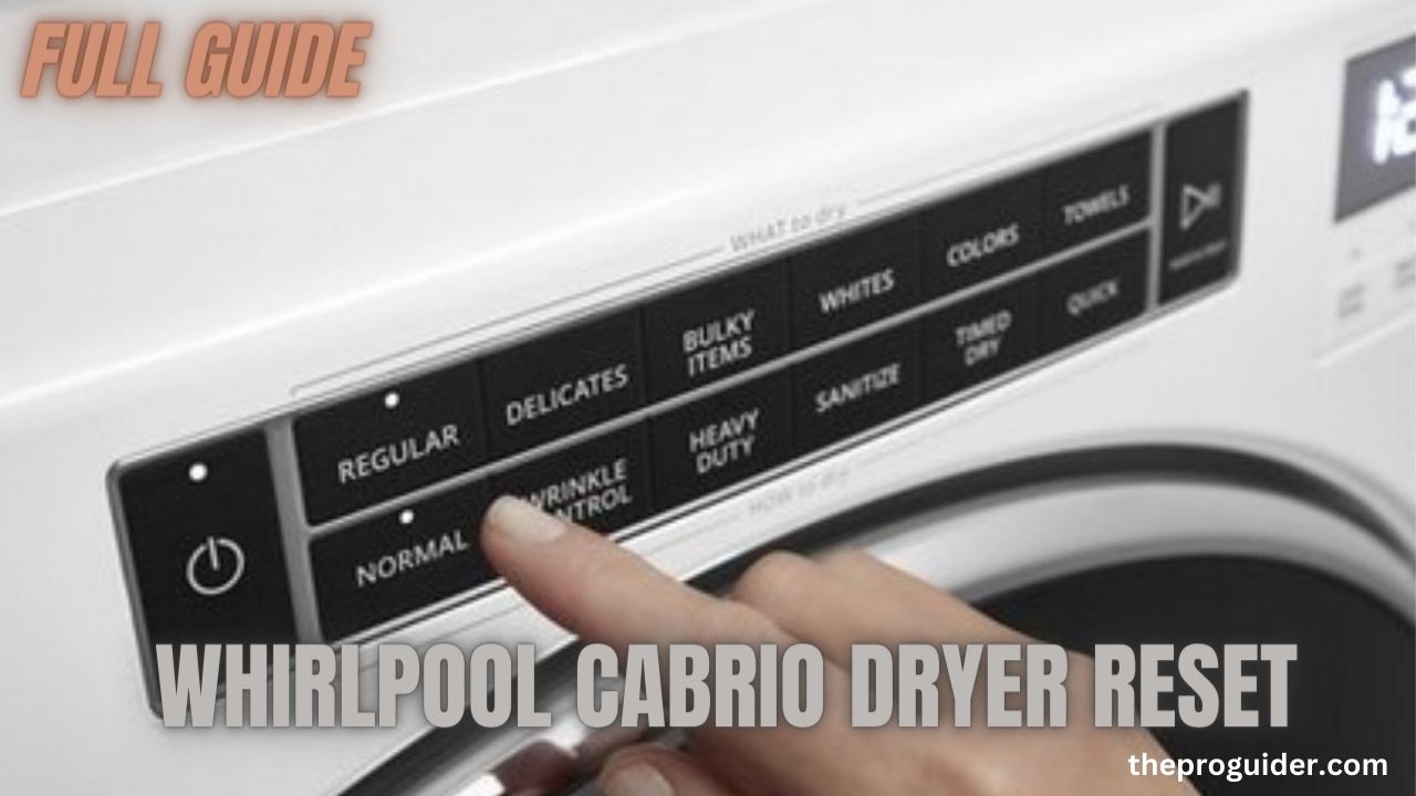 whirlpool cabrio dryer reset
