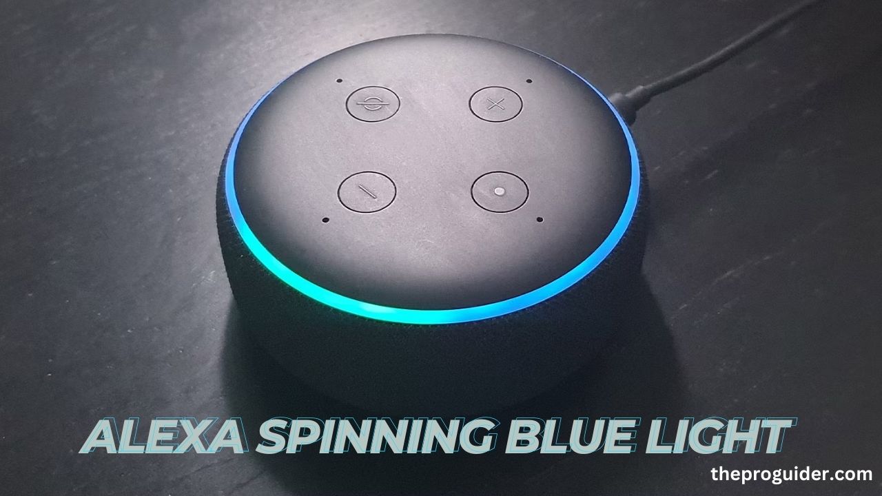 alexa spinning blue light